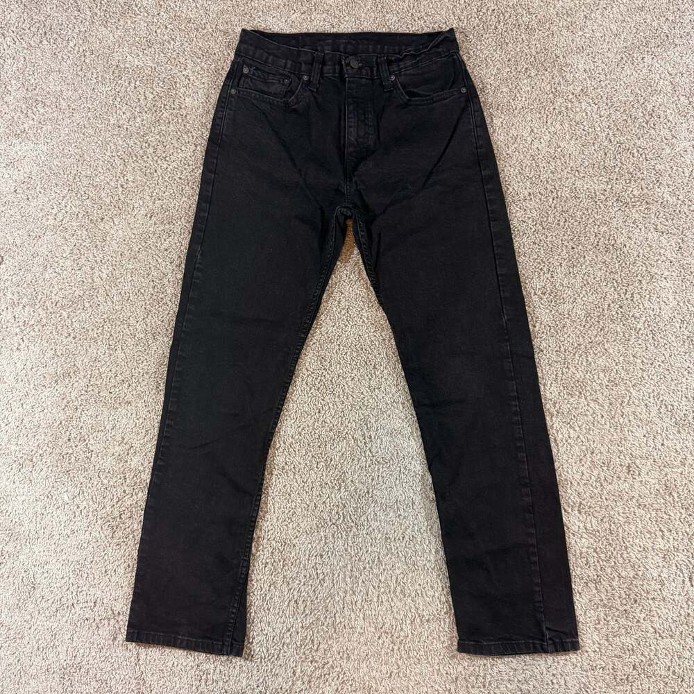 Levis‎ 505 Regular Fit Jeans Mens 32x32 Black Water Less Straight Denim Pants